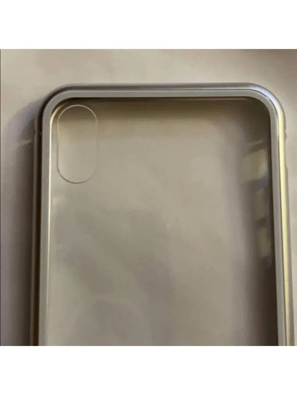 iPhone X/Xs Max clear w silver border